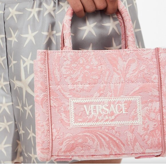 VERSACE Barocco Athena Mini Pink Tote Bag 1015288 - Picture 14 of 16